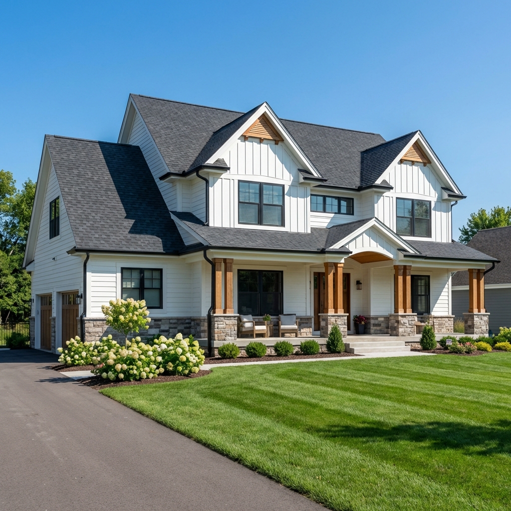 Beautiful residential roofing work